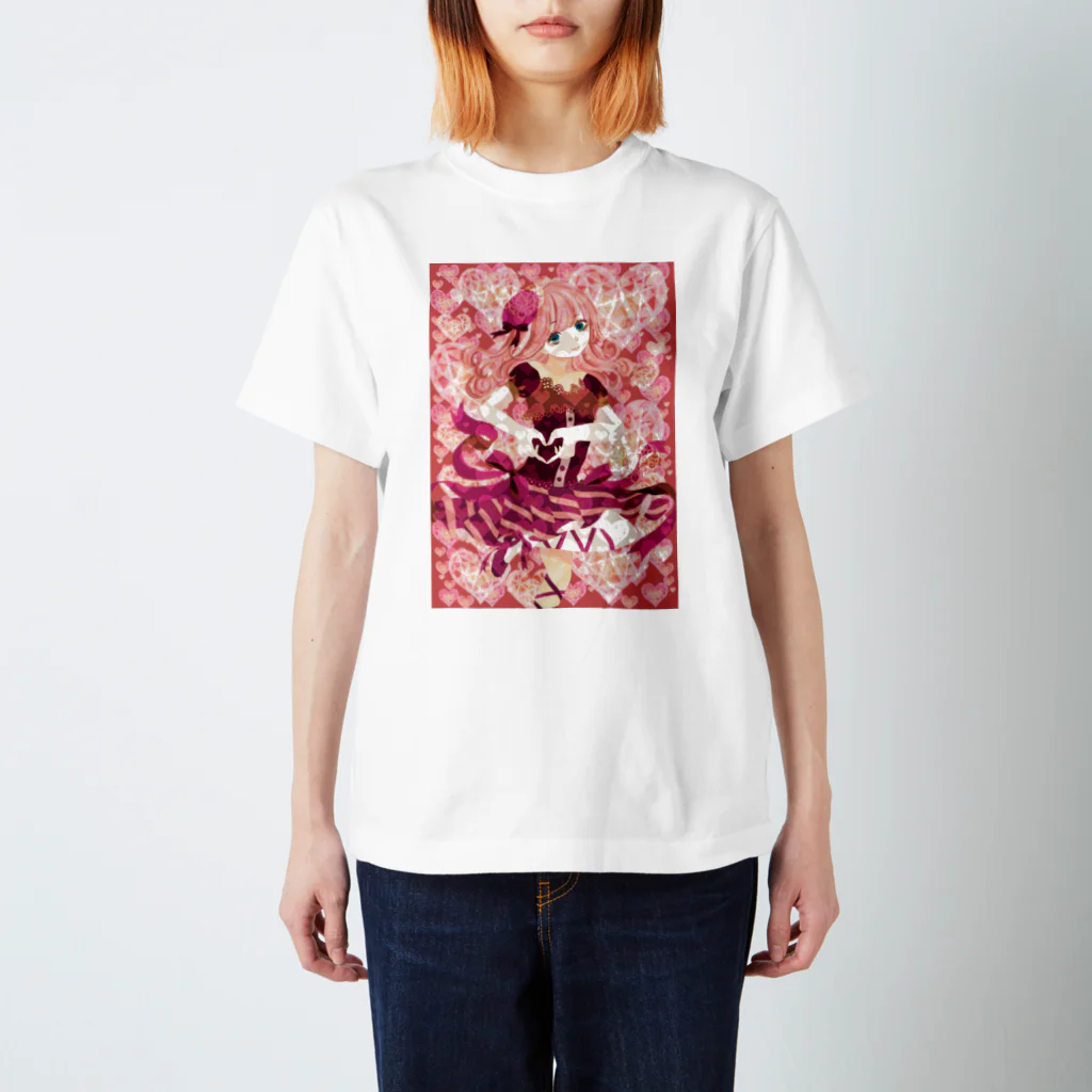 夢々のハートとリボンと少女 Regular Fit T-Shirt