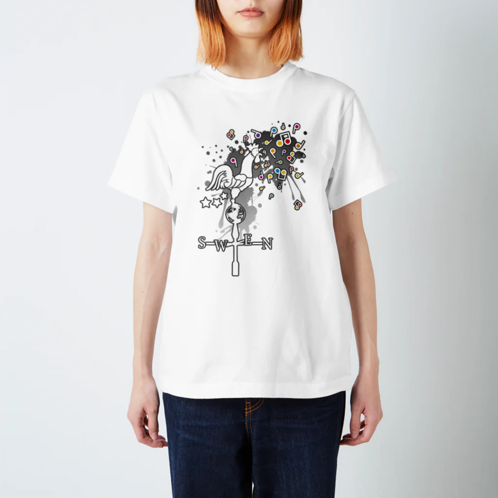 AURA_HYSTERICAのWeather_Vane スタンダードTシャツ