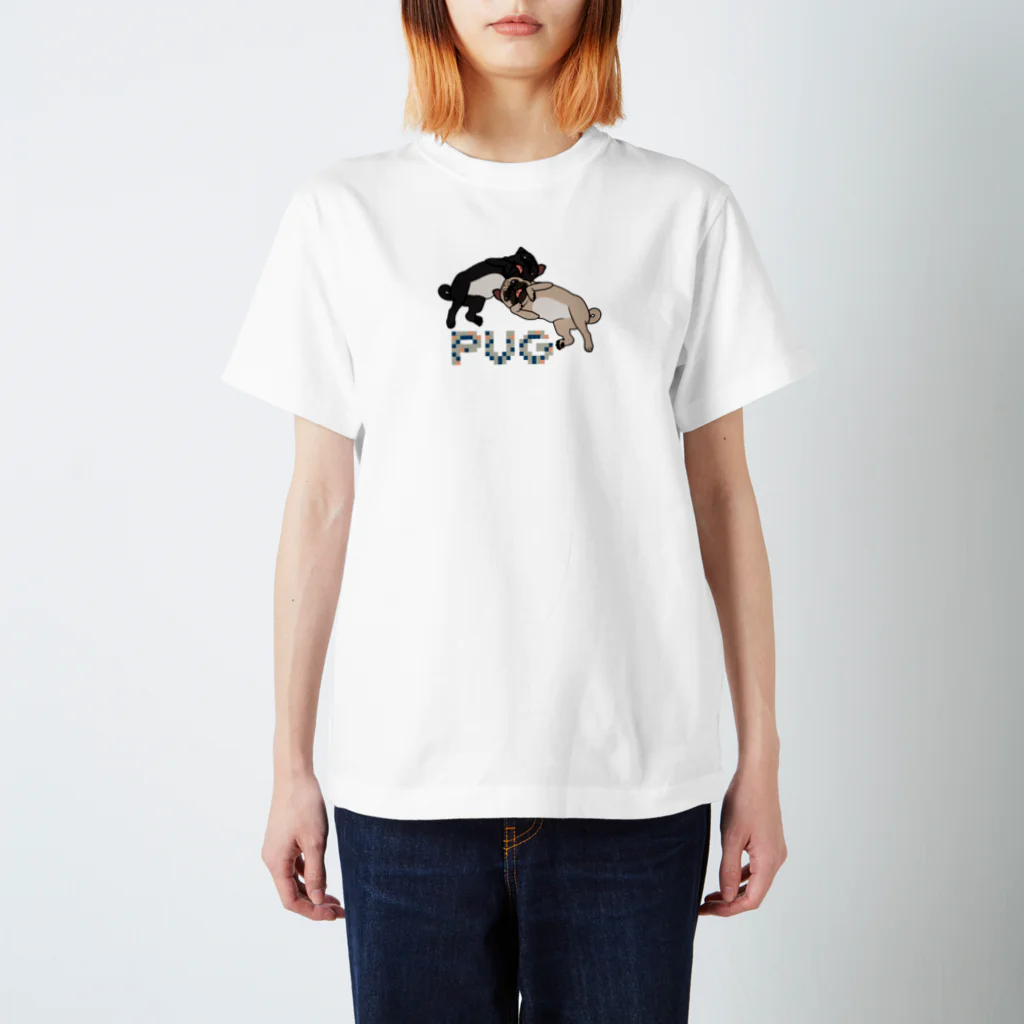 パグ PUG ぱぐ  OHMAI GALLERYのPUG-パグ-ぱぐ　Tシャツ-2 Regular Fit T-Shirt