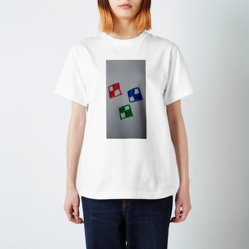 まるあるちのチェックな四角 スタンダードTシャツ