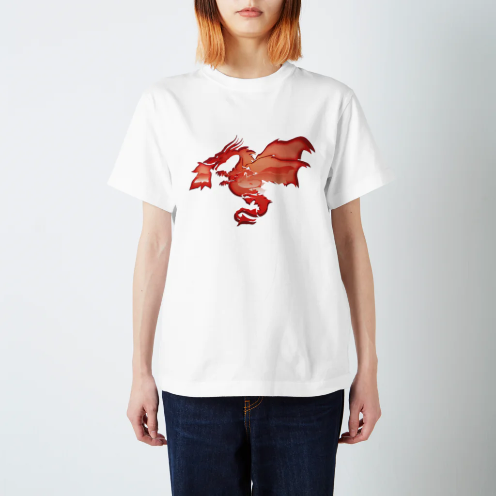 AURA_HYSTERICAのThe_Dragon_Strikes Regular Fit T-Shirt