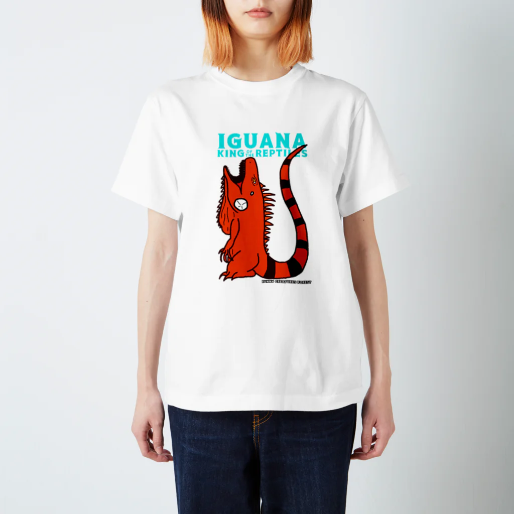 爬虫類カフェ ふぁにくり 嵐山店のIGUANA KOM red スタンダードTシャツ