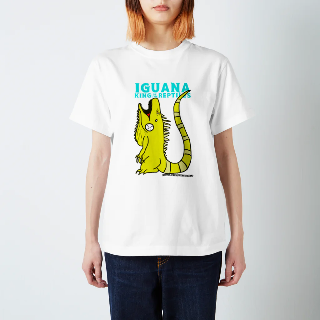 爬虫類カフェ ふぁにくり 嵐山店のIGUANA KOM albino スタンダードTシャツ