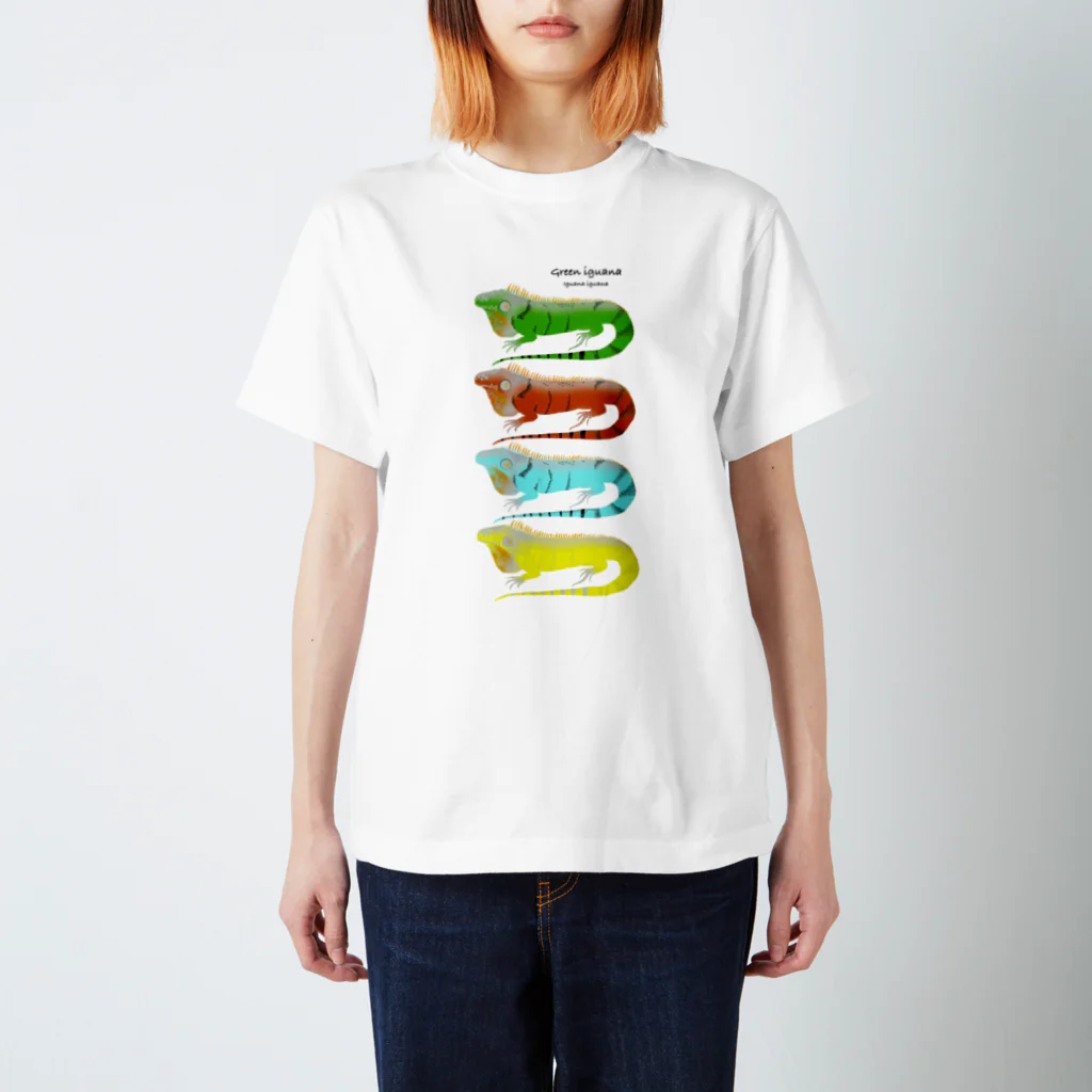 爬虫類カフェ ふぁにくり 京都祇園本店のGREEN IGUANA morph Regular Fit T-Shirt