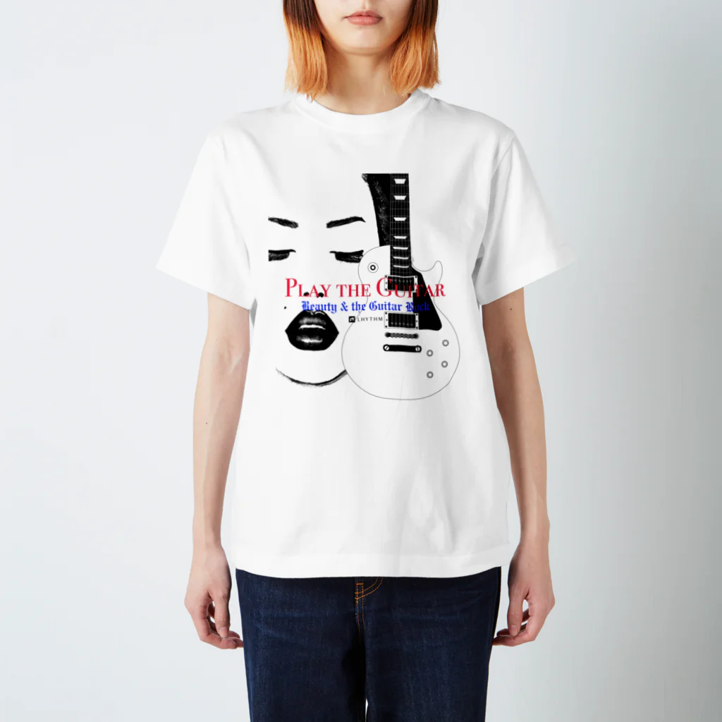 LHYTHM（リズム）のBeauty & The Guitar Rock #1 スタンダードTシャツ