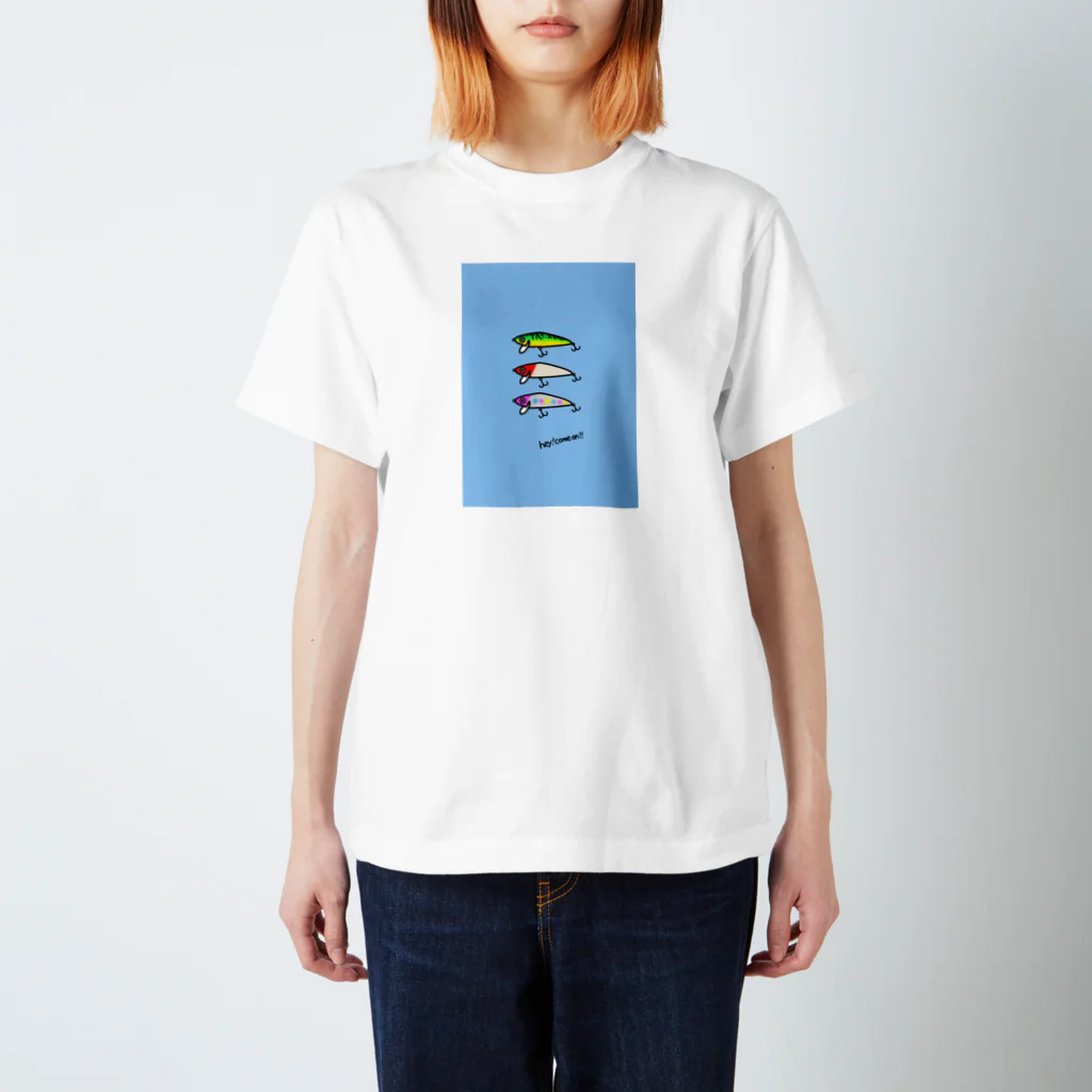 おさかなくんのぼくのルアーボックス　バス　水中カラー スタンダードTシャツ