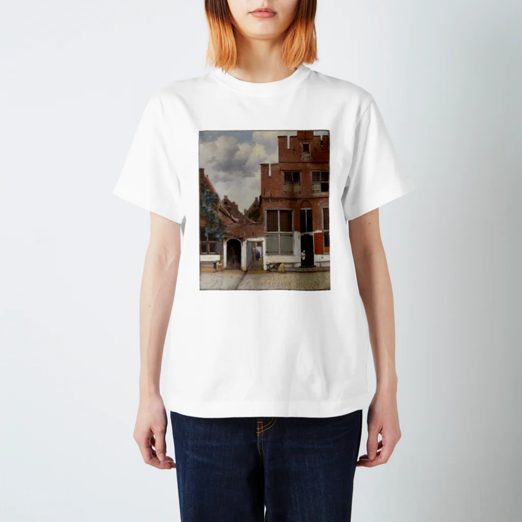 public domainのデルフトの小道 / ヨハネス・フェルメール Regular Fit T-Shirt