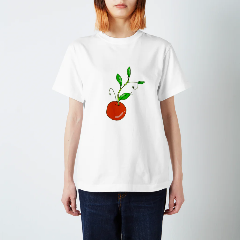 Yudayakiの芽が出るりんご スタンダードTシャツ