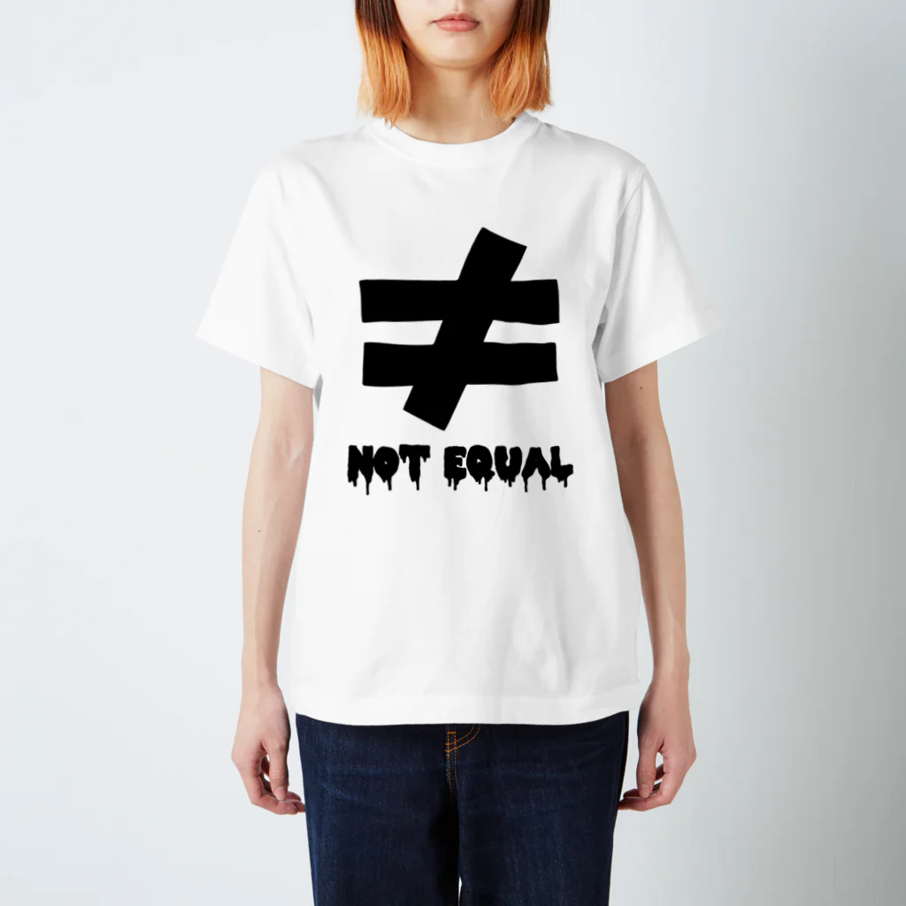 概念公式(≠not equal)の新！てーしゃつ スタンダードTシャツ