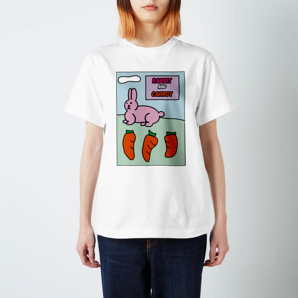 サブカルビジネスセンターの(I love animal)RABBIT AND CARROT Regular Fit T-Shirt