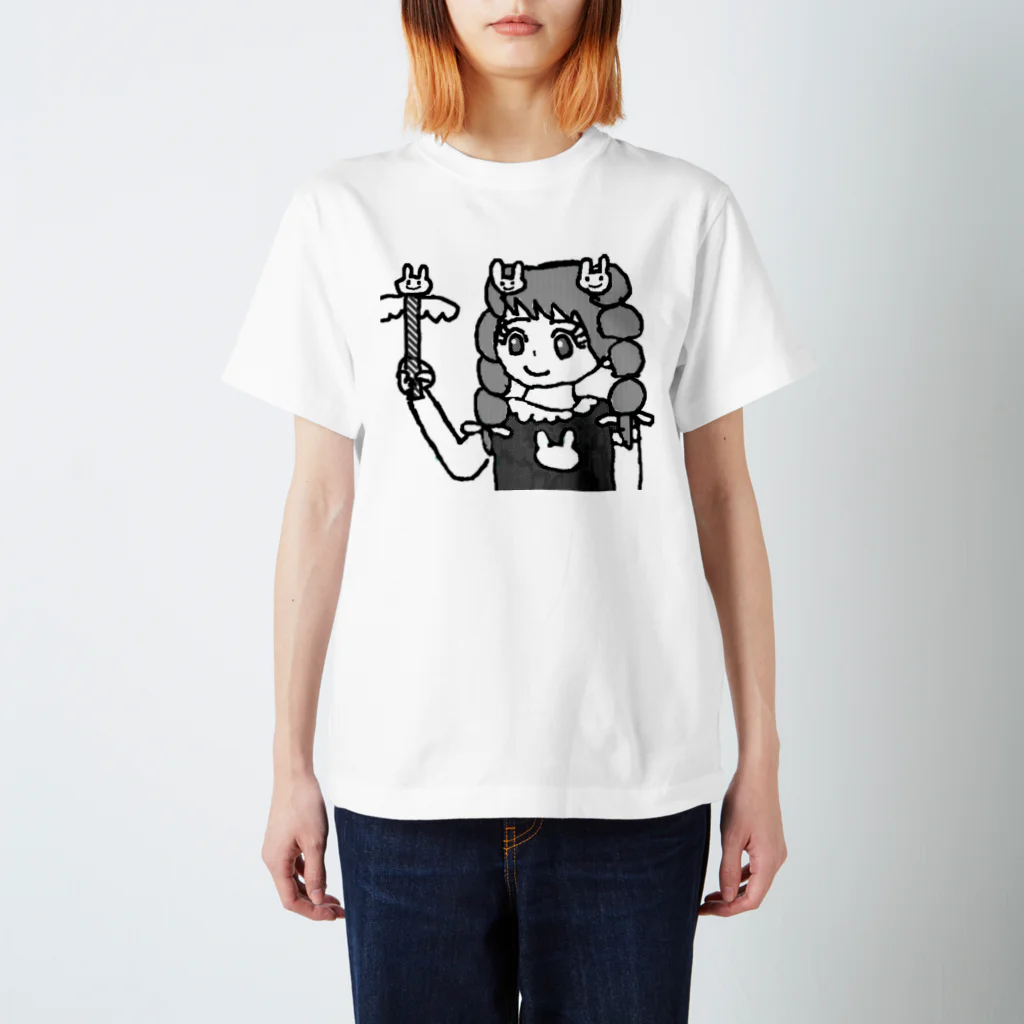 BLUEHOMEの魔法少女うさピンク スタンダードTシャツ