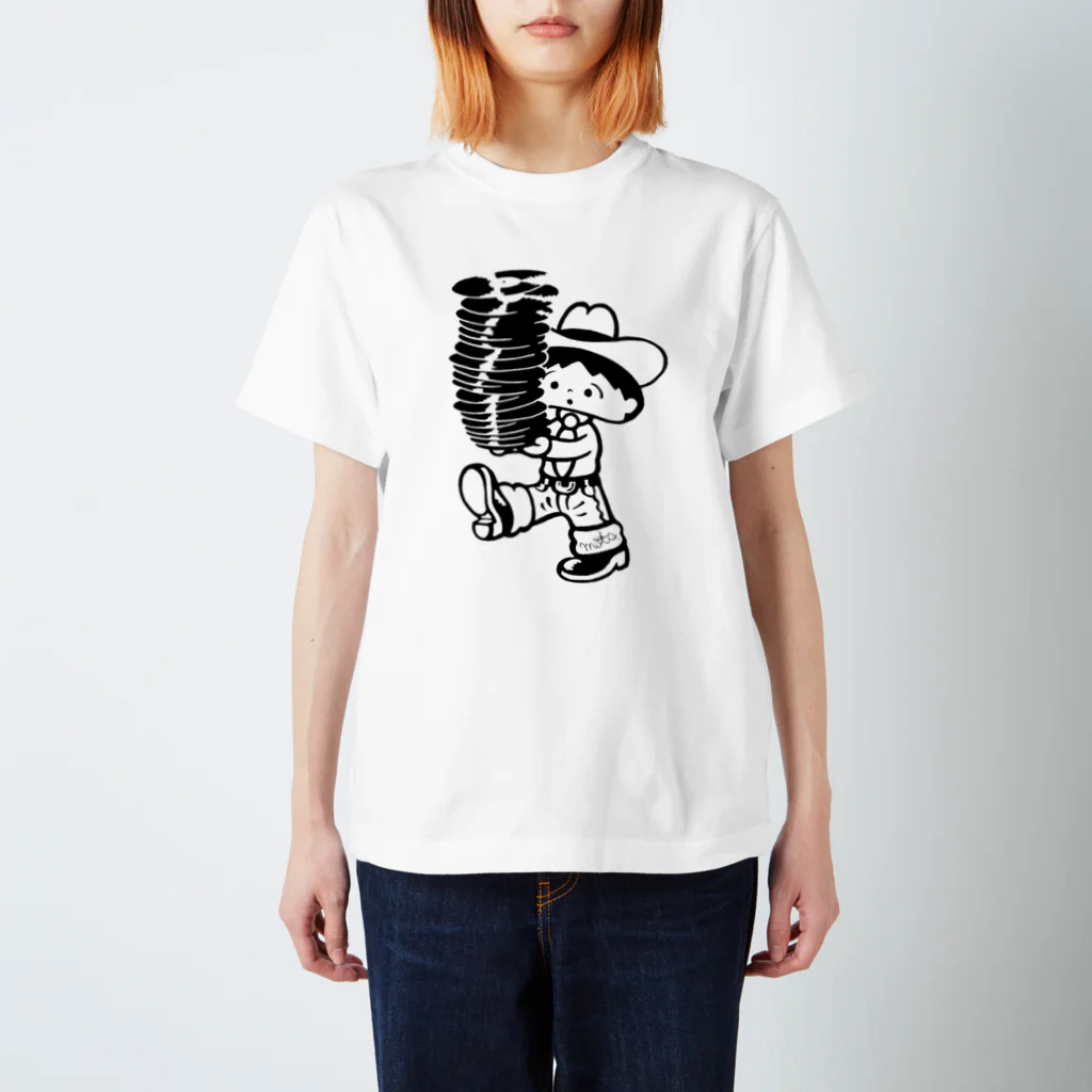  本秀康SUZURIオフィシャルショップ    のレコードを運ぶレコスケくん Regular Fit T-Shirt