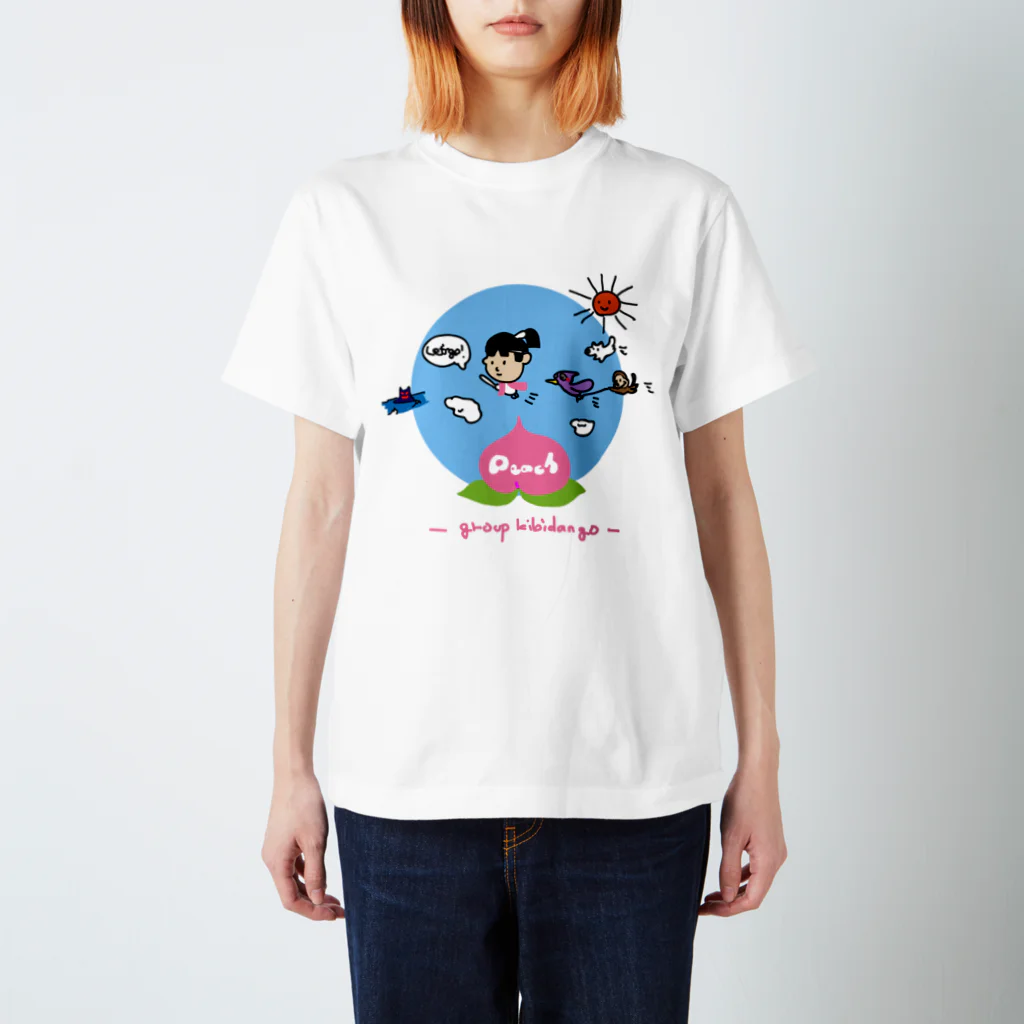 ユニークで目を引くアイデア！Masakey Artのたのぴんふのmomotaro スタンダードTシャツ