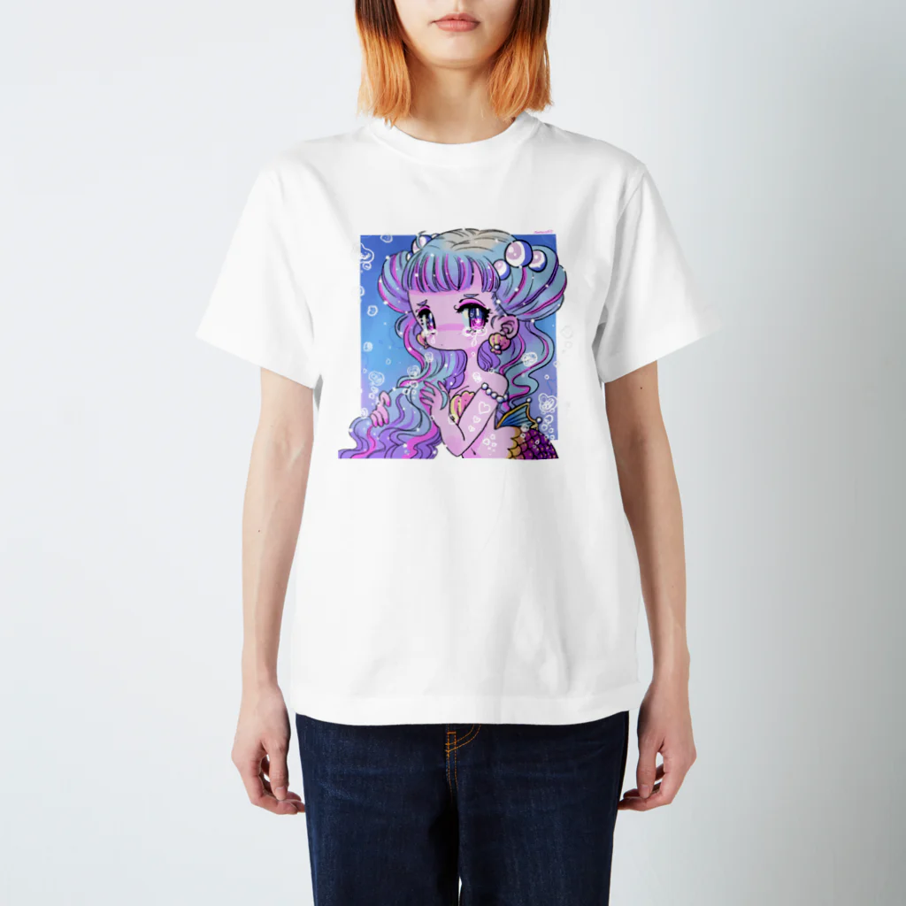 アジサイの織のTear drop Mermaid スタンダードTシャツ