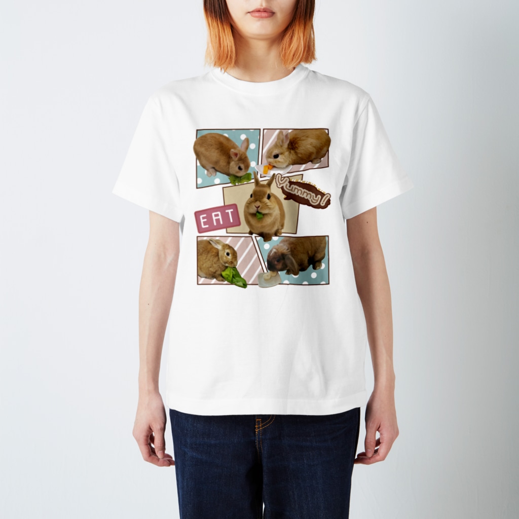 『卯のえほん』   〜えほんカフェ「うさぎの絵本」のオンラインショップ〜のたべてるひとたち Regular Fit T-Shirt