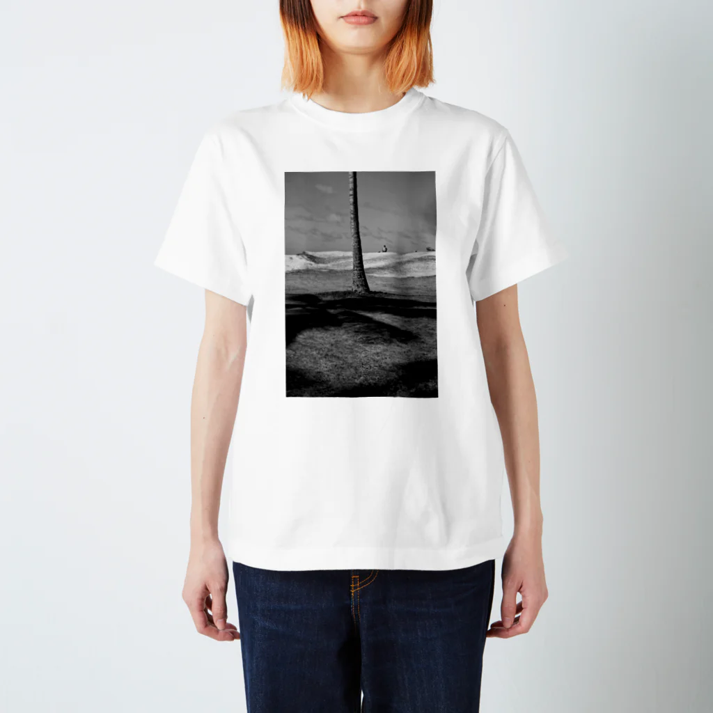 808styleのKailua Three Palm Tree 【WHITE＆BLACK】 スタンダードTシャツ