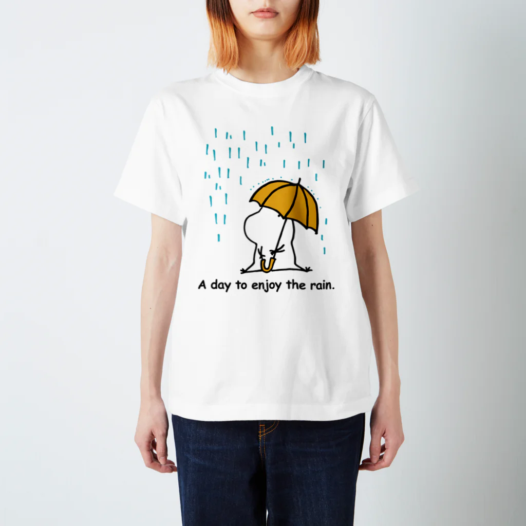 ついついのツイッターのぽつぽつ雨の日のぽか スタンダードTシャツ