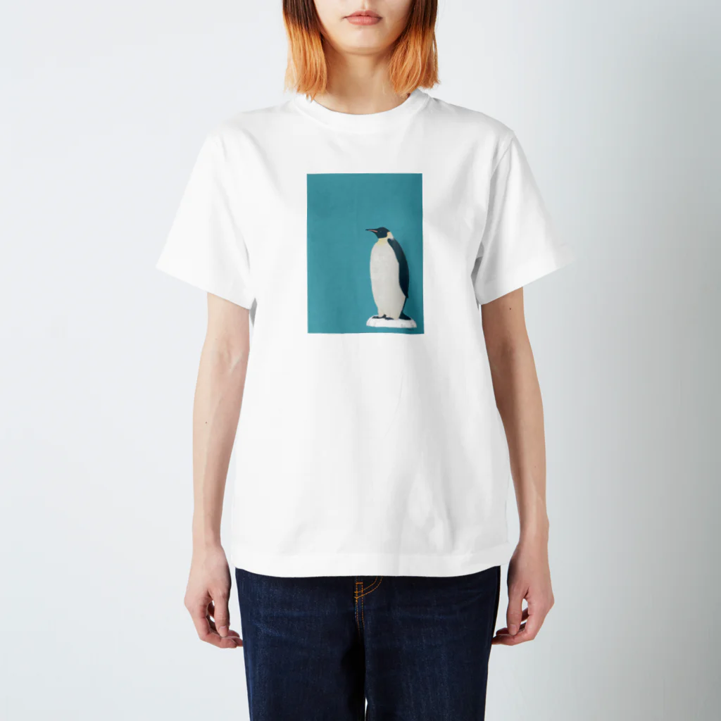 Hagino Taeko Goodsの物想うペンギンTシャツ スタンダードTシャツ