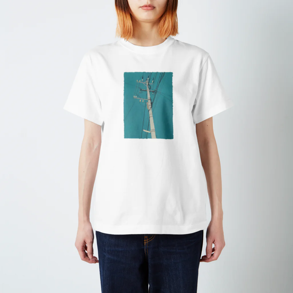 Hagino Taeko Goodsの電信柱Tシャツ スタンダードTシャツ