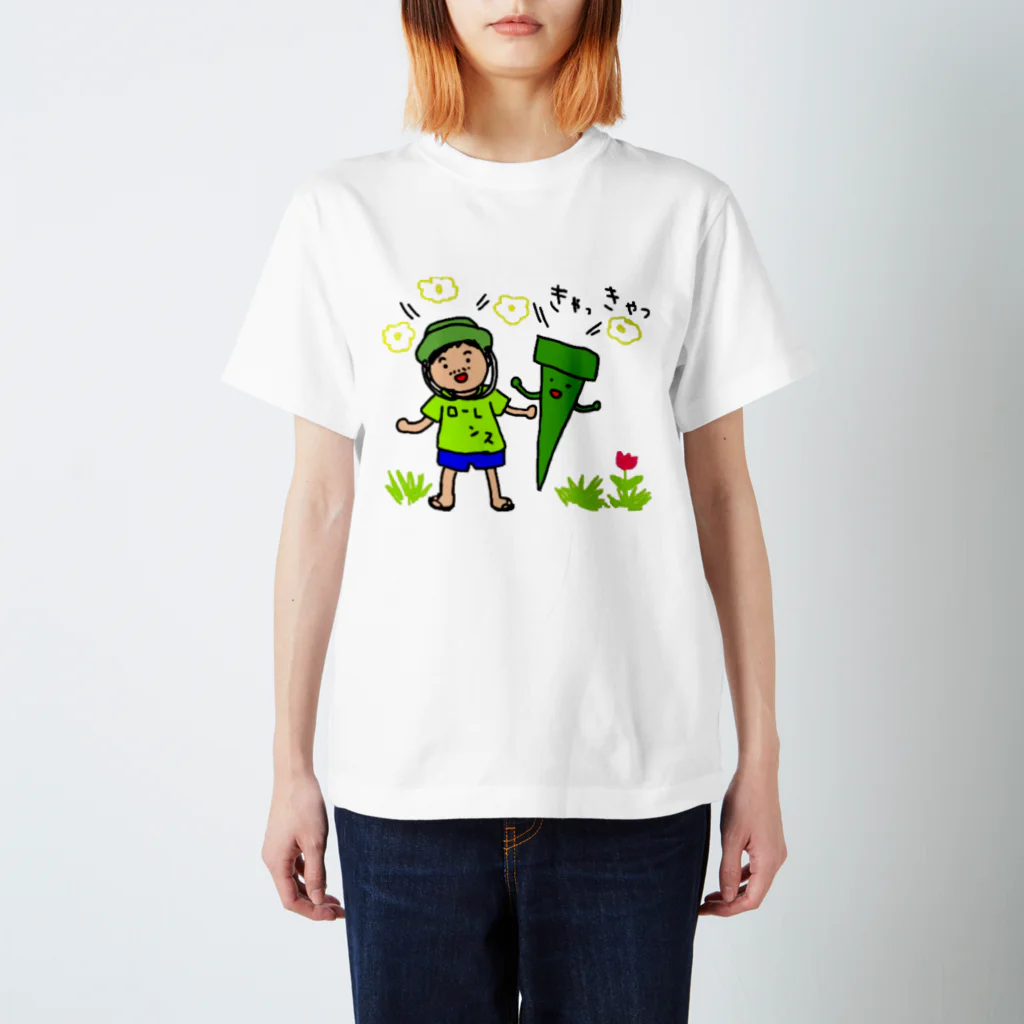 ちょんまげハリウッドの釘くんとおぢさん スタンダードTシャツ