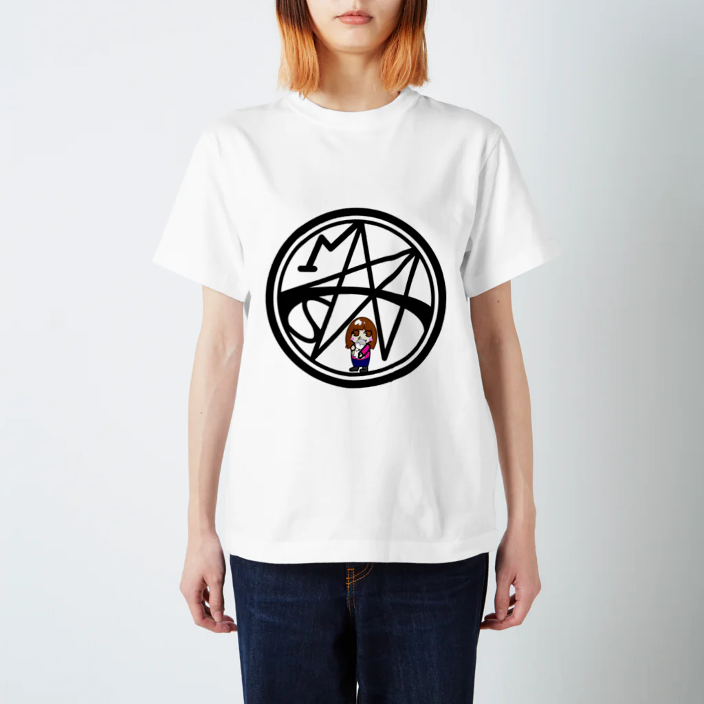 MASAKA堂 ʢ•·̫•ʡ SUZURI支店のMASAKA丸ロゴ・カラー Regular Fit T-Shirt