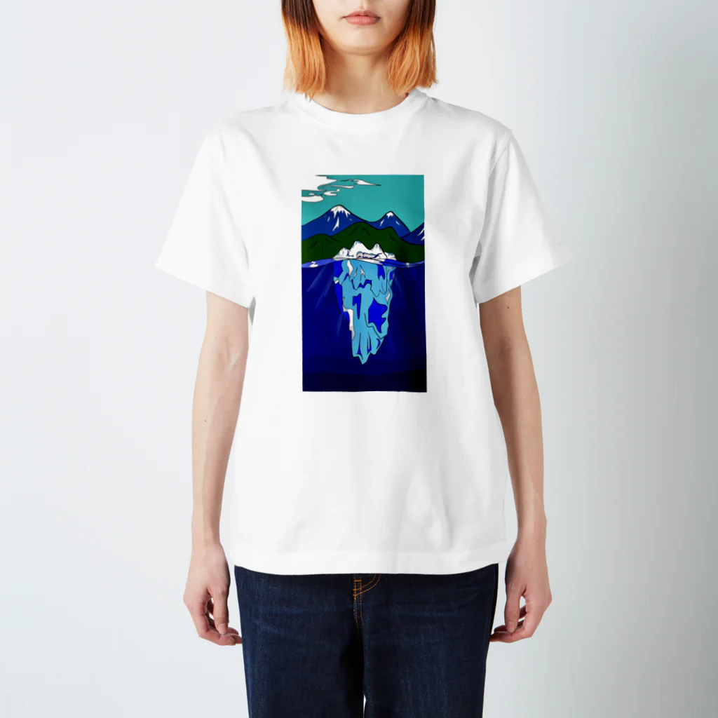 tashiの氷山と山 スタンダードTシャツ