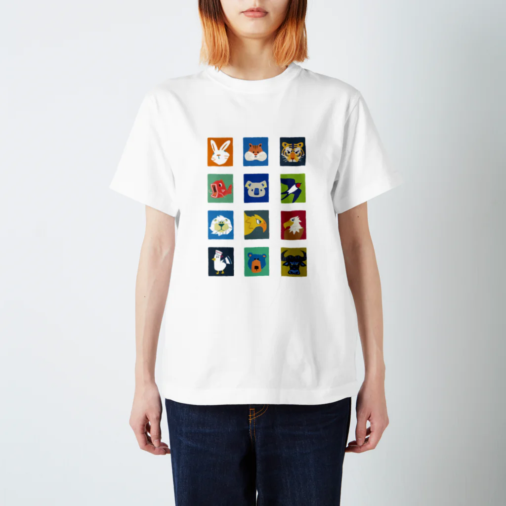 いしいたつや/似顔絵やさんの12アニマル スタンダードTシャツ