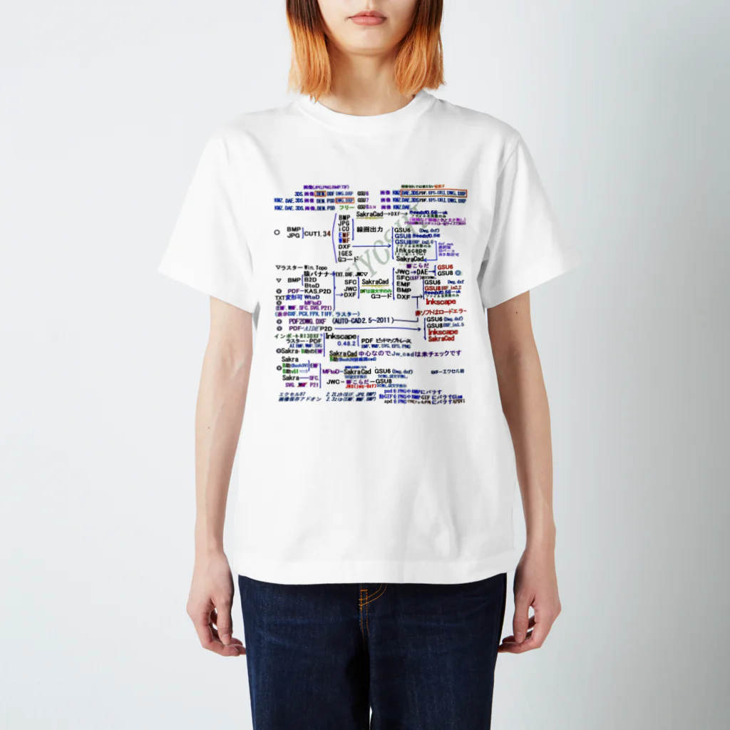 アズペイントのサクラCADのDXFデータ変換図 Regular Fit T-Shirt