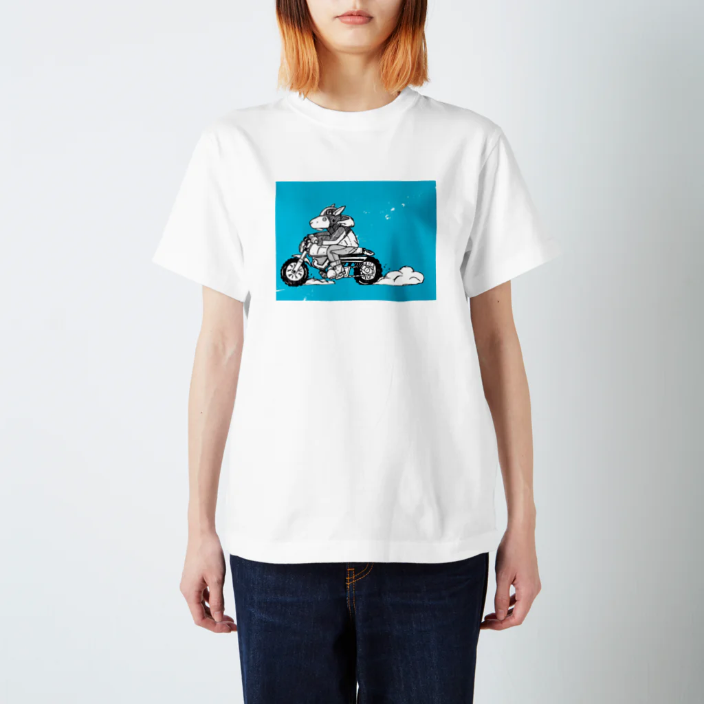 ■Shitagami-Shopのヤギ✖バイク スタンダードTシャツ