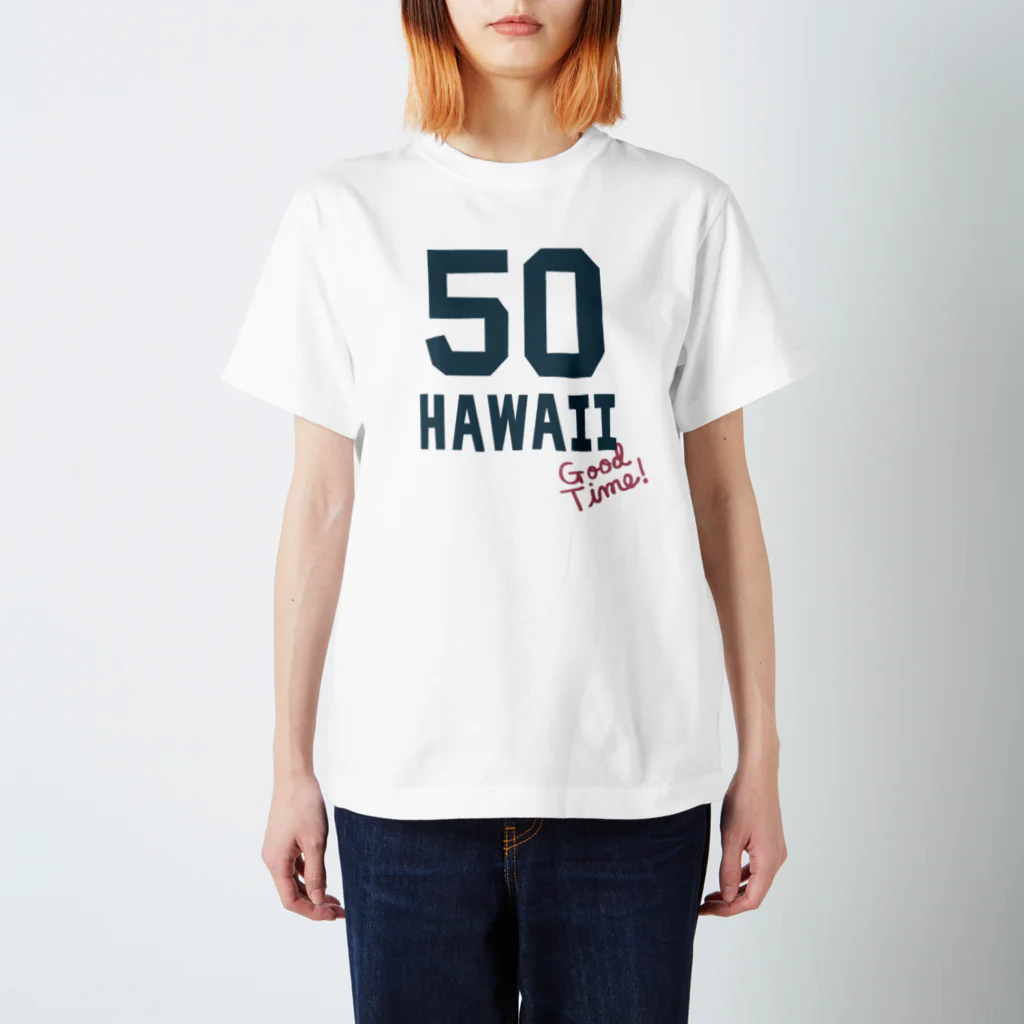 Design For EverydayのナンバリングHAWAII　50 Regular Fit T-Shirt