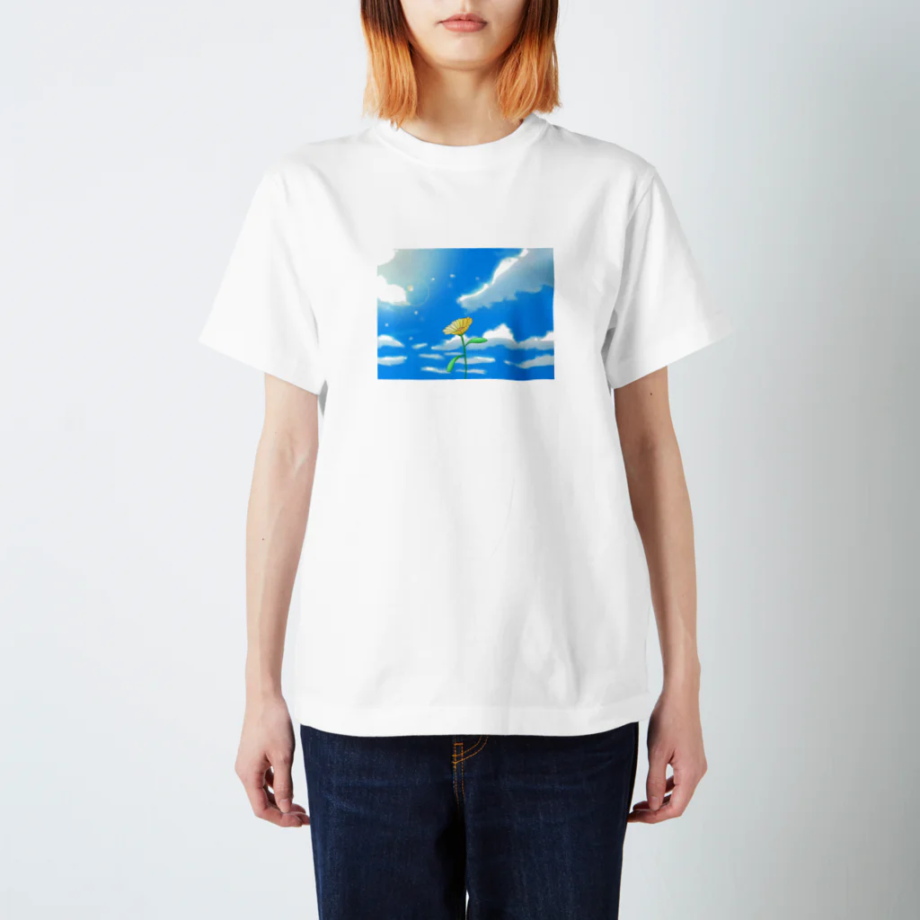 かぼちゃの花と空Tシャツ Regular Fit T-Shirt