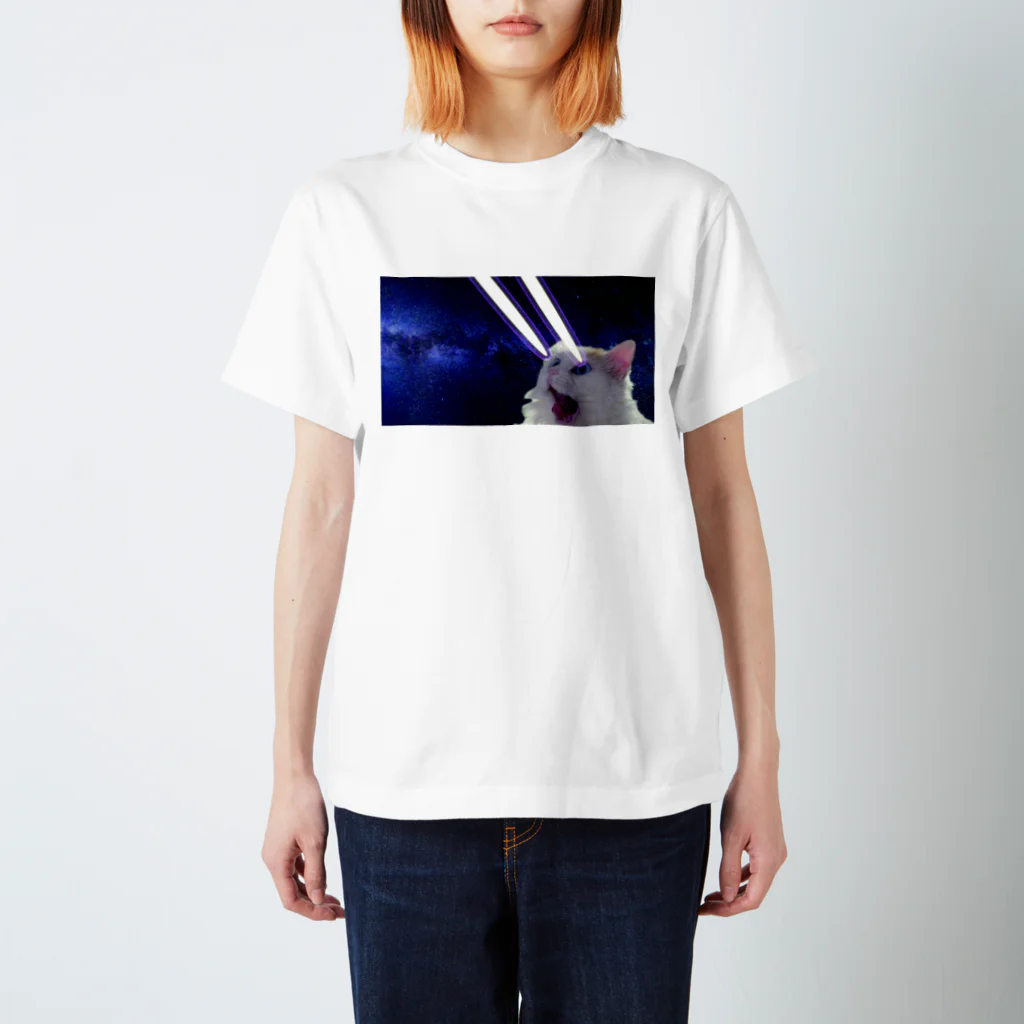 HEIRO@山本寛登の宇宙ネコの恐怖 スタンダードTシャツ