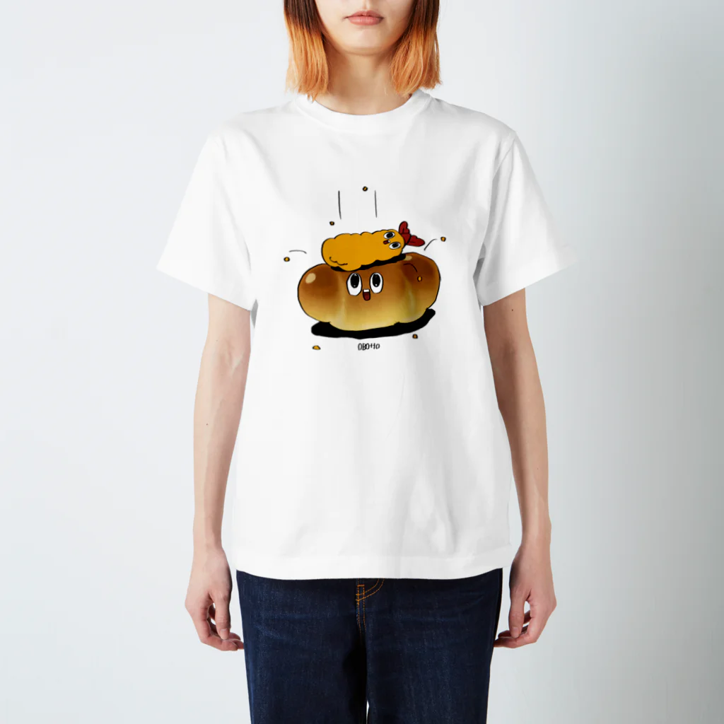 おかゆ帝国のぱんのうえにエビフライ スタンダードTシャツ