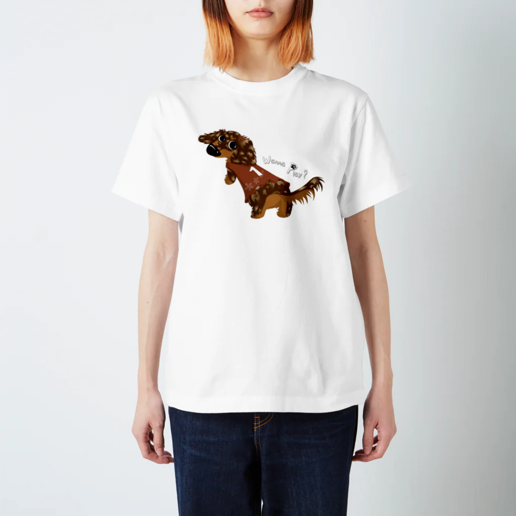 10’s HeavenのWanna Play?【Lチョコダップル/GIRL】 Regular Fit T-Shirt