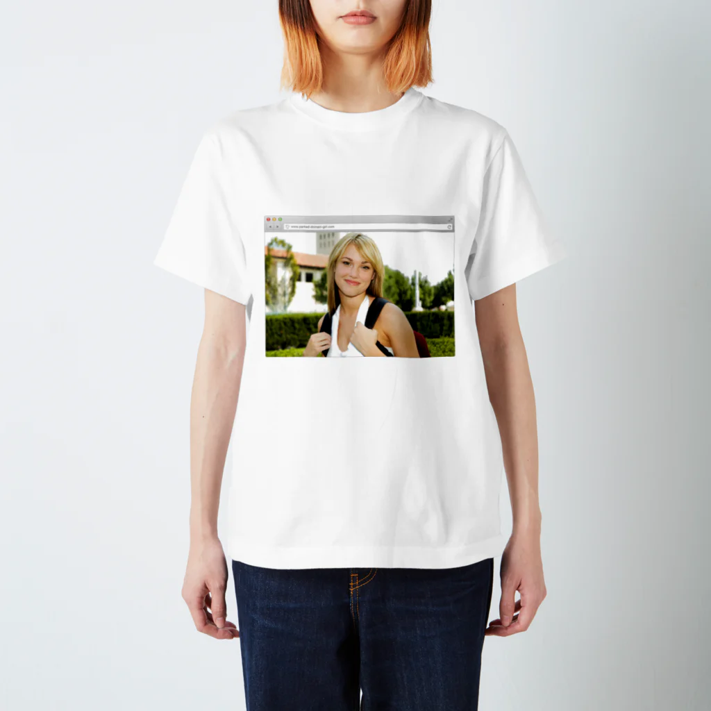 インターネットショッピングのParked Domain Girl Regular Fit T-Shirt