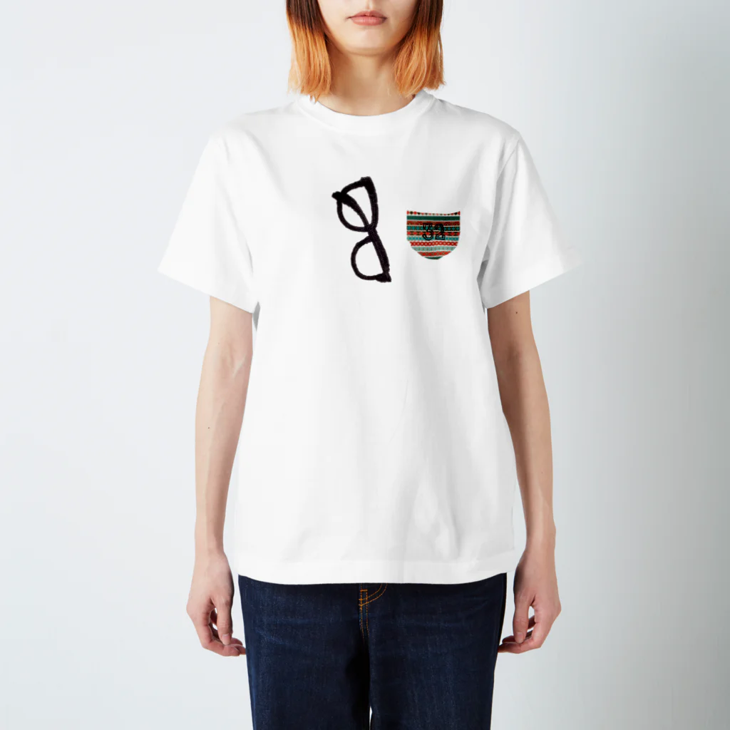 牛好き金太郎ショップのメガネＴシャツ☆ Regular Fit T-Shirt