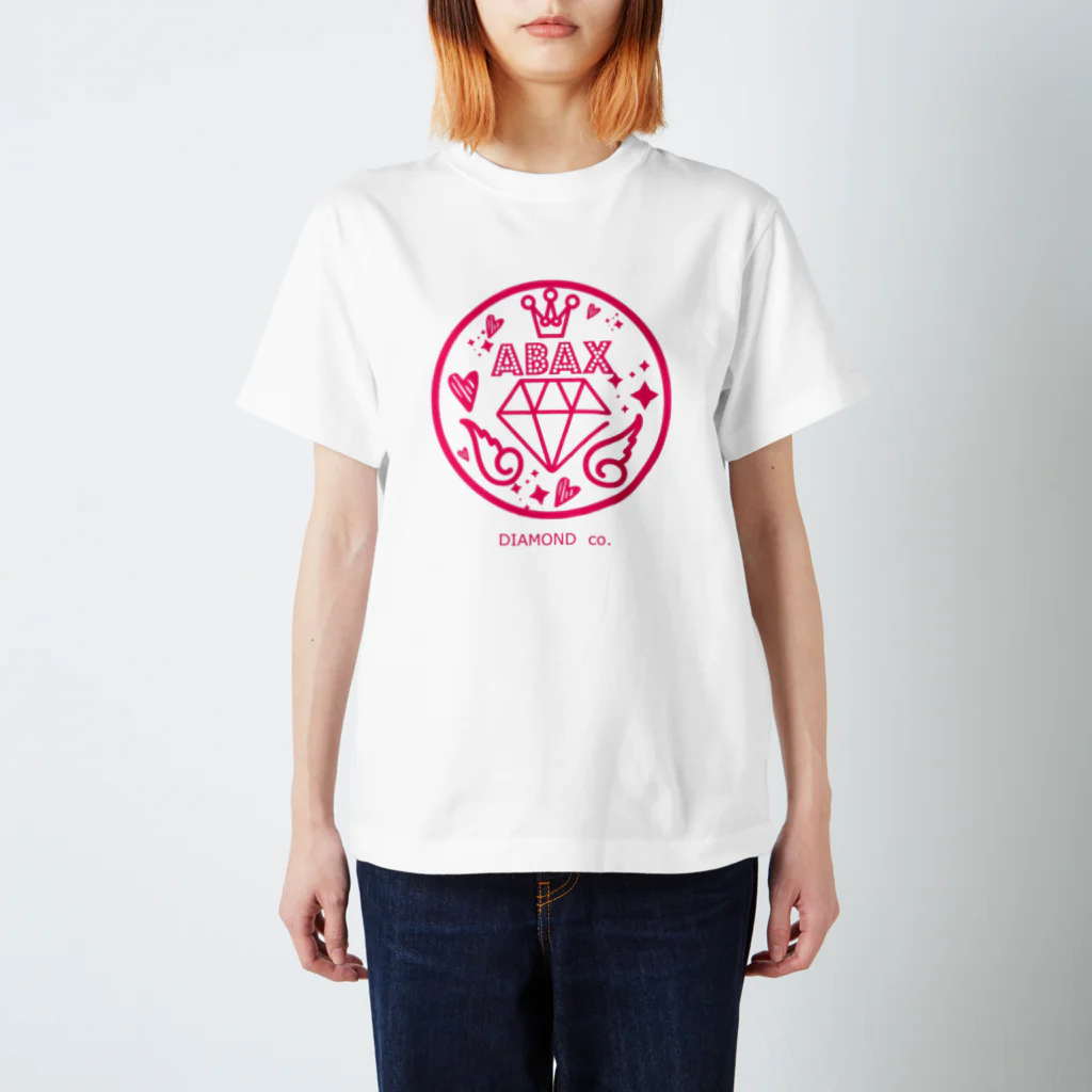 ABAX DIAMOND co.のABAX DIAMOND co. 丸型cute柄 Regular Fit T-Shirt
