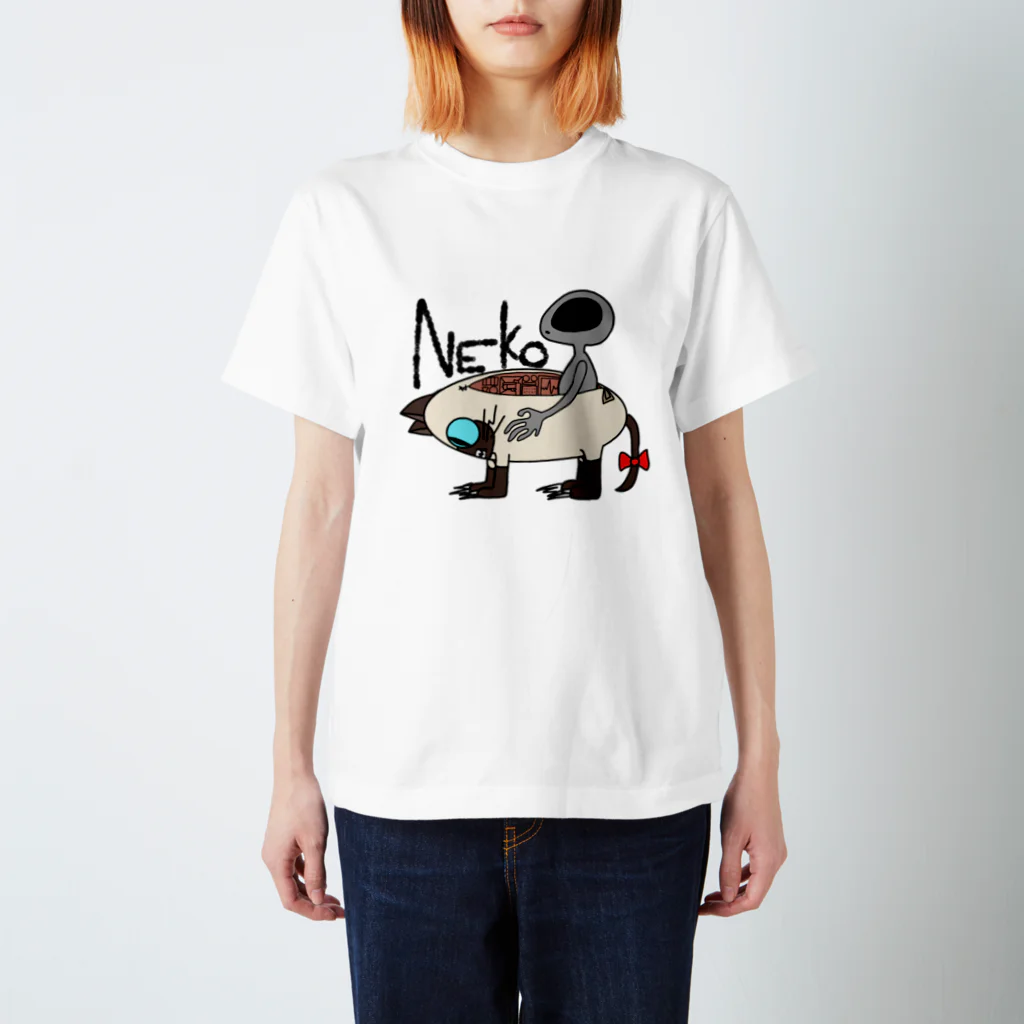 MIRORI🌱のNEKO ver.Shamu(ufo) スタンダードTシャツ