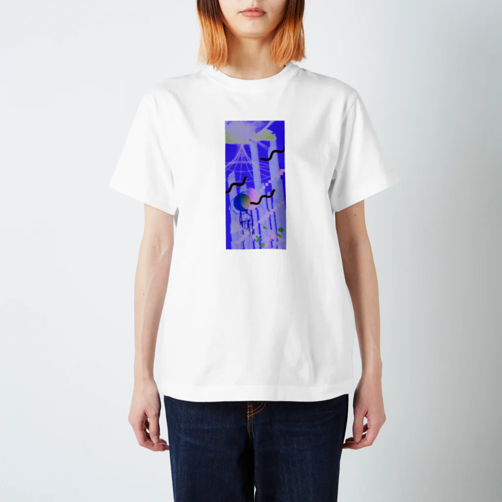 〰️➰わにゃ屋さん➰〰️のFall in digital wave スタンダードTシャツ