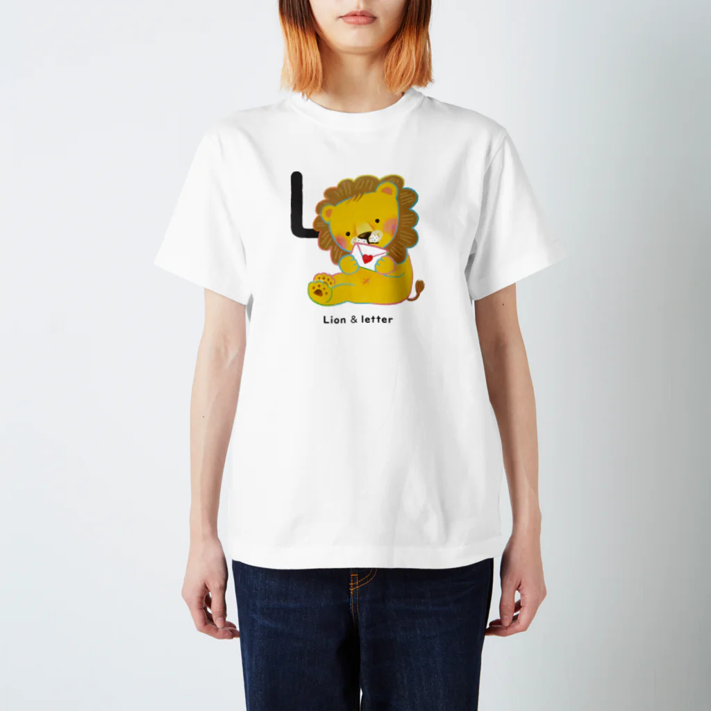 甲斐えるのブタ！ぶた！豚！のLion & letter スタンダードTシャツ