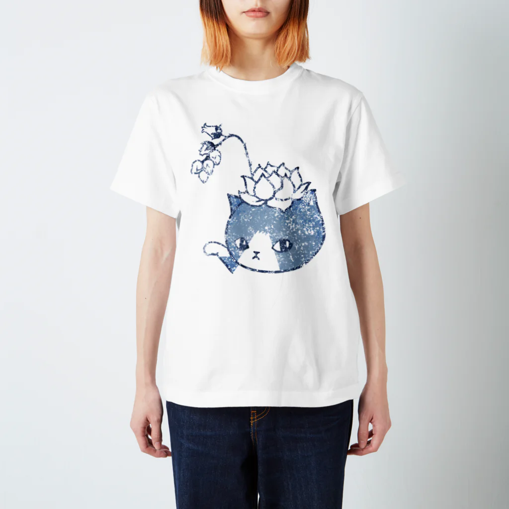 nanaqsaの藍染風エケネコ スタンダードTシャツ