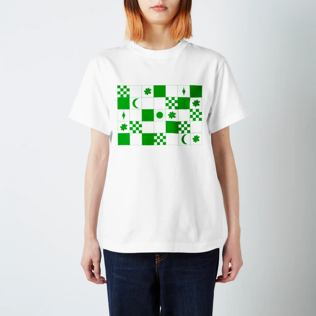 ねこがおこるひのチェッカー スタンダードTシャツ