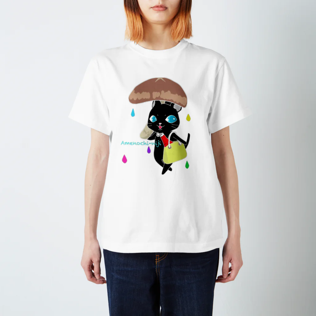 Lani＊Lani-online shop-のくろねこ　にゃ～ご＊ Regular Fit T-Shirt