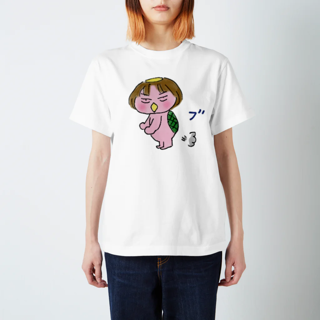 のはらのうたのピンクのかっぱちゃん スタンダードTシャツ