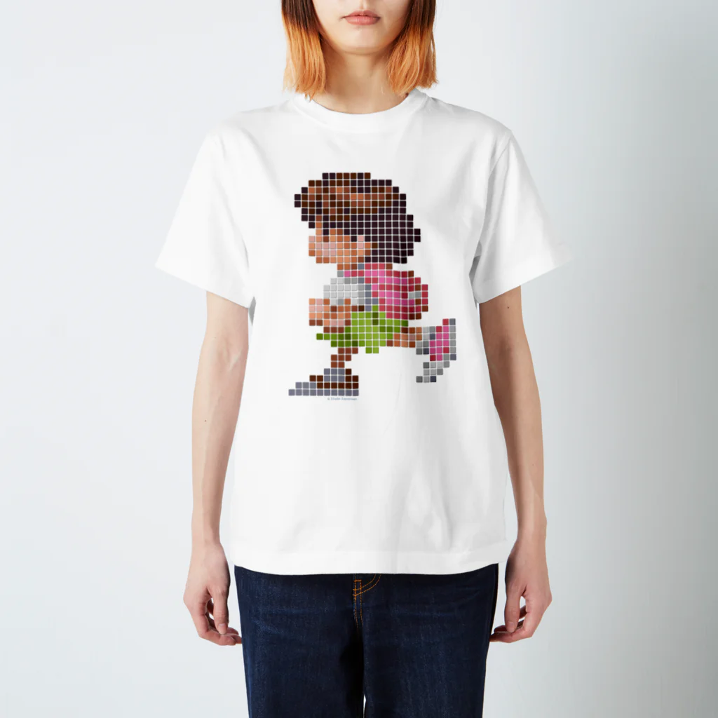 ドローラインの海腹川背　ドット絵 スタンダードTシャツ