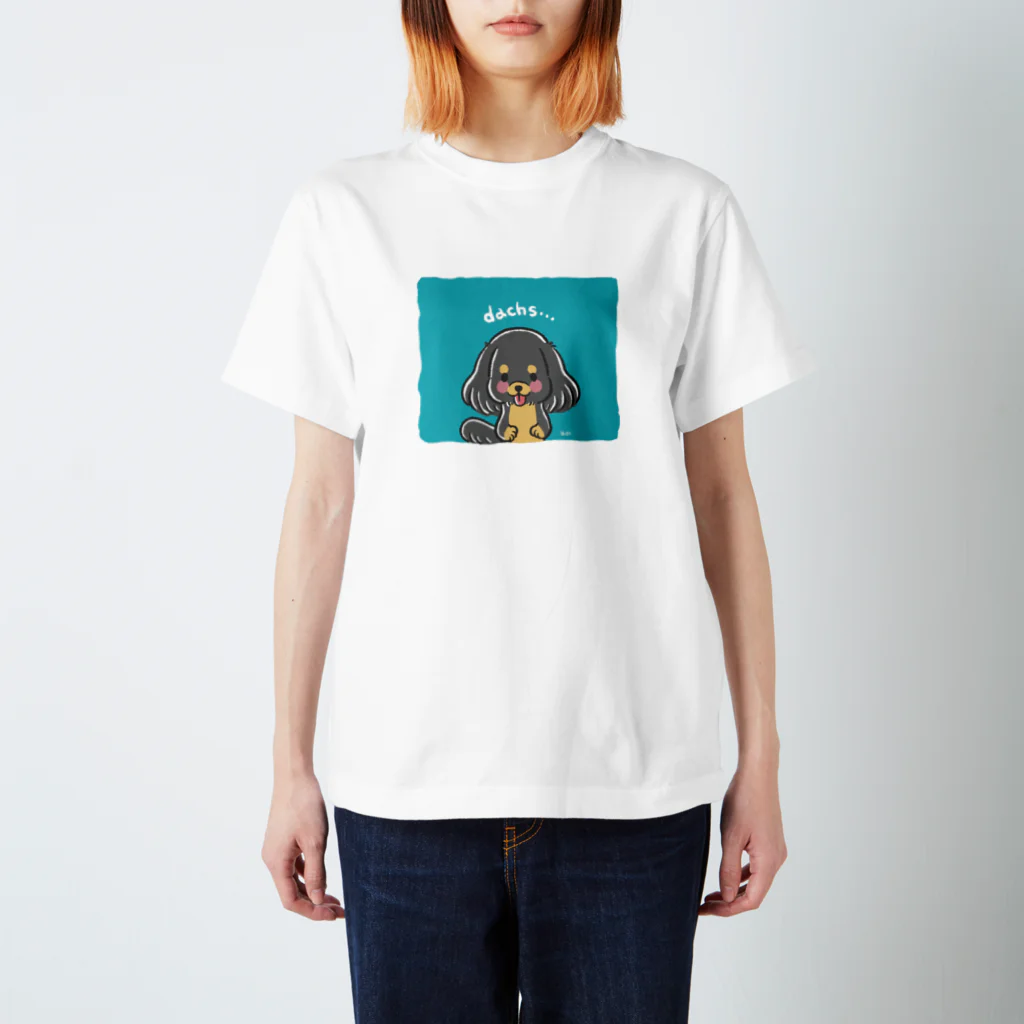 くろさわゆいのもふもふダックス（ブラックタン） スタンダードTシャツ