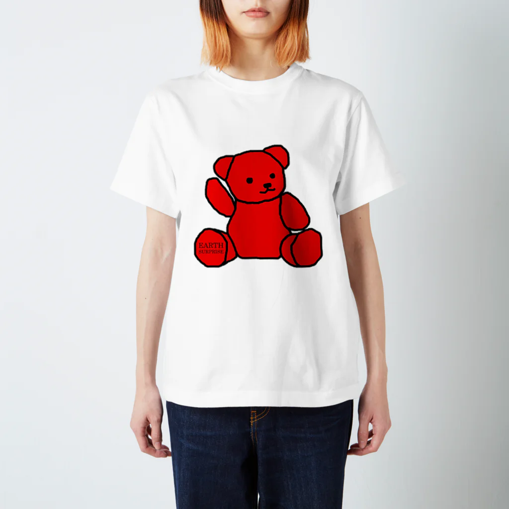 bossのテディベアのレッドくん スタンダードTシャツ