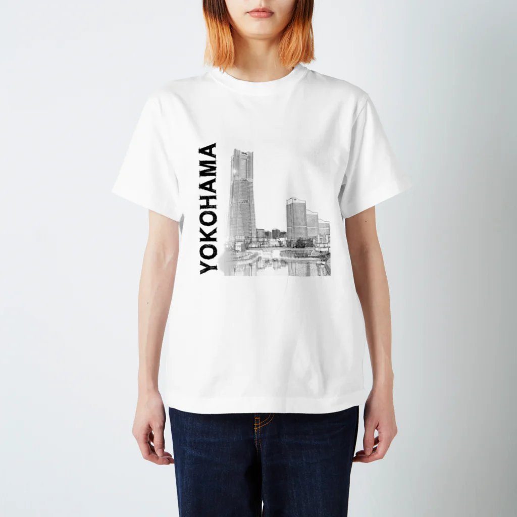 超高層ビル・都市開発研究所shopのThe City 横浜摩天楼 スタンダードTシャツ