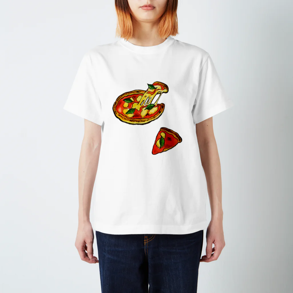 水彩イラストグッズのPIZZA Regular Fit T-Shirt