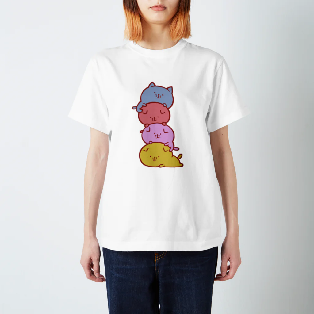 おで工房のスコティッシュのフォーちゃん【重なり】 スタンダードTシャツ